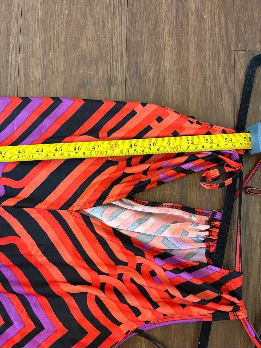 Trina Turk Red & Purple Geometric Dress - Picture 8 of 10